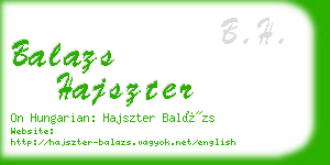 balazs hajszter business card